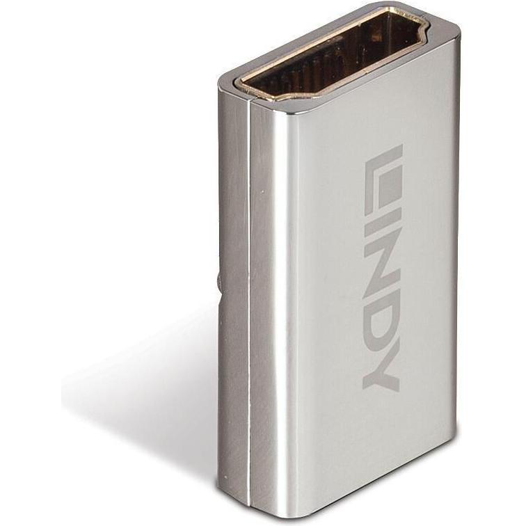 Lindy HDMI 2.1 Female to Female (HDMI, 1.70 cm), Data + Video Adapter, Silber