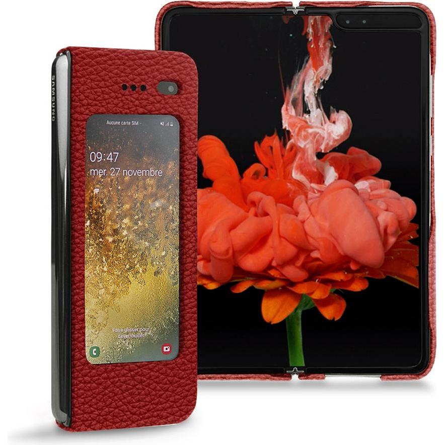 Noreve Lederschutzhülle (Samsung Galaxy Fold), Smartphone Hülle, Rot