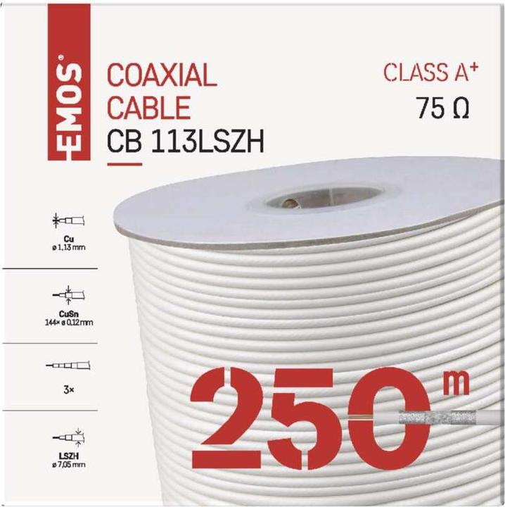 Produktbild Emos Koaxialkabel CB113 LSZH, 250m (Antennendose)