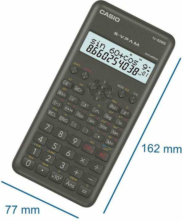 Actual product image Casio FX-82MS 2nd Edition (Batteries)