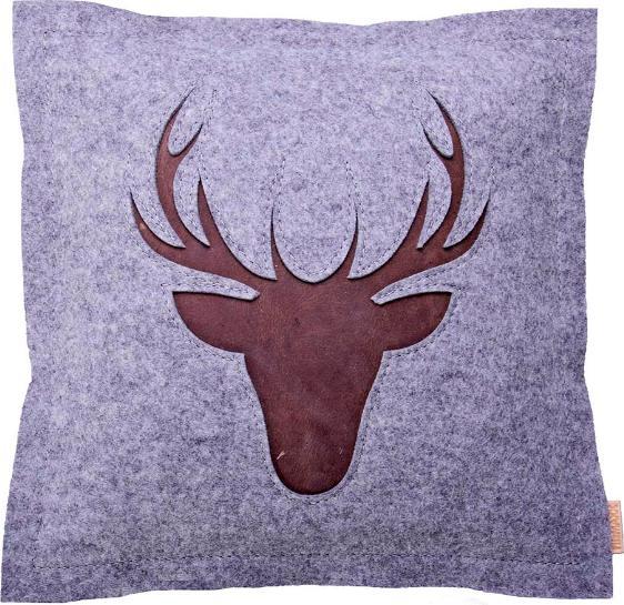 Produktbild Filzmaxx Wollfilz Hirsch Johann mit Leder (42 x 42 cm)