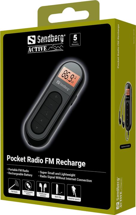 Actual product image Sandberg Pocket Radio FM Recharge (FM)