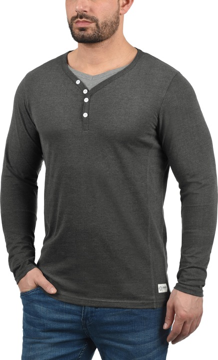 Immagine prodotto Solid Doriano Maglia Maglie A Maniche Lunghe Da Uomo Con Collo Grandad (S)