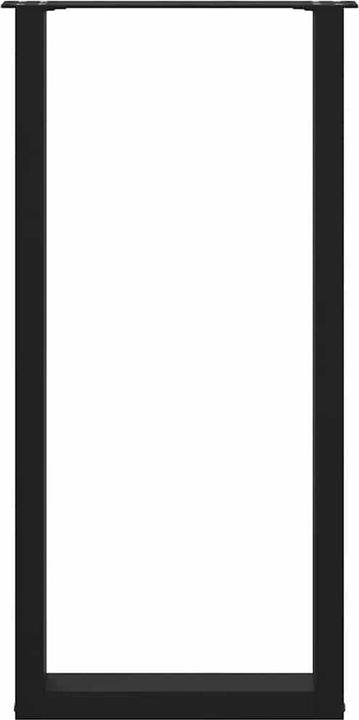 Produktbild vidaXL Couchtischbeine U-Form 2 Stk. Schwarz 50x(100-101) cm Stahl Tischbein