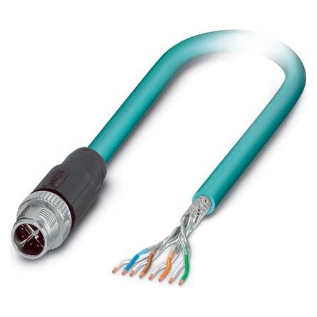 Phoenix Contact Phoenix VS-M12MSS-OE-94F/15.0/10G - 15 m - Cat6a - S/FTP (S-STP) - M12 - Blauw, Kabels + Stekkers, Blauw