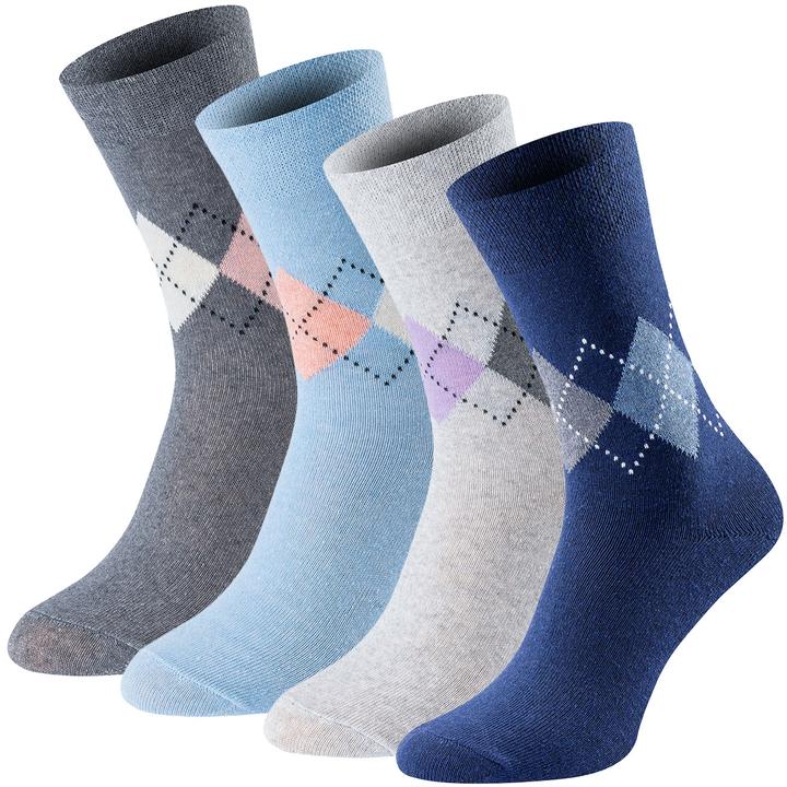 Actual product image Casativo Ladies Socks Check Pattern (pack of 4, 39 - 42)