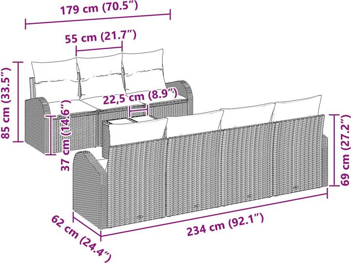 Produktbild vidaXL Outdoor-Sofagarnitur