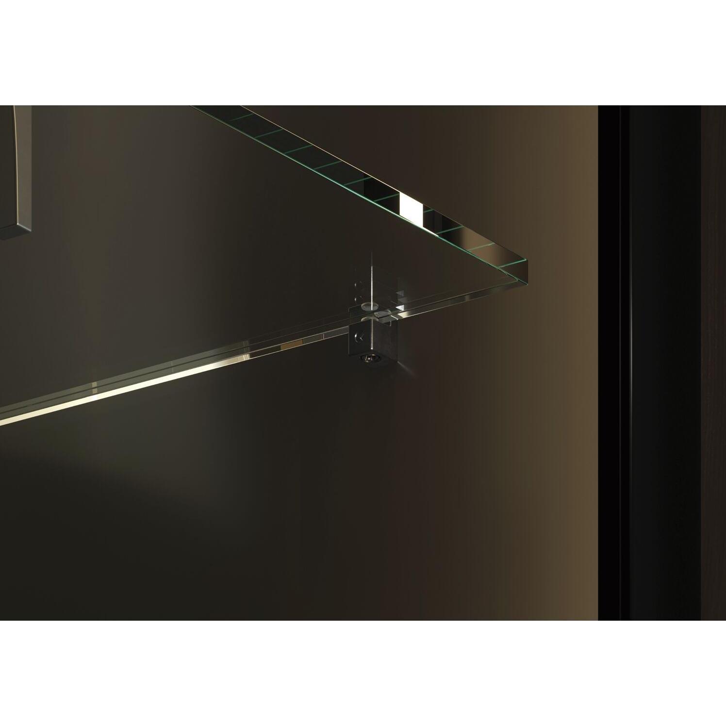 Thumbnail - Italiana Ferramenta, Möbelausstattung, Glasbodenträger GRACE zum Schrauben, 8 mm Glas, Zamak vernickelt (20 Stk.)