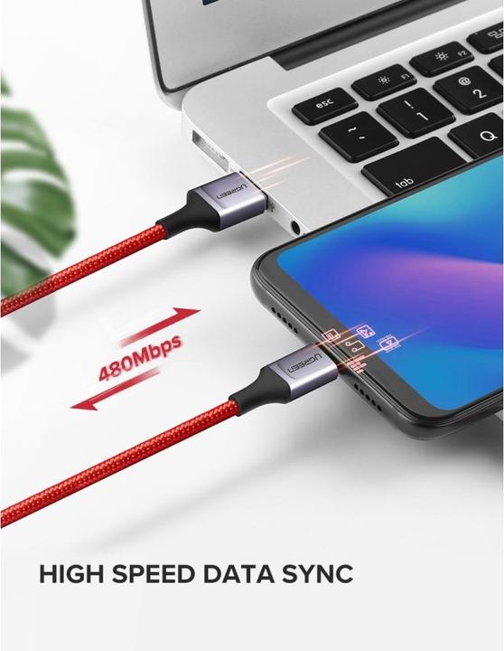 Actual product image Ugreen USB-C Cable 3A QC 3.0 1m (USB 3.0)