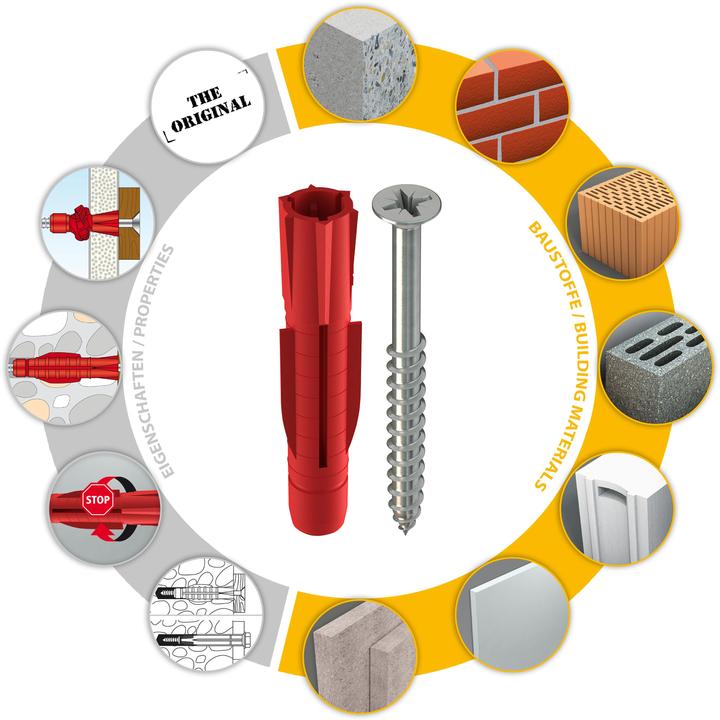 Actual product image Tox All-purpose dowel Tri 6x36 mm, incl. screw 50 pieces (50 pcs.)