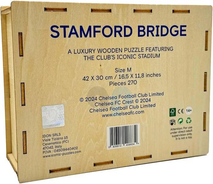 Actual product image Iconic Chelesea FC - Stamford Bridge Stadium - Wooden Puzzle Size L (500 pieces) (500 pieces)