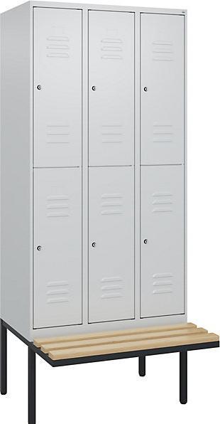 Actual product image C+P Double-decker locker Classic PLUS bench seat (90 cm, 212 cm)