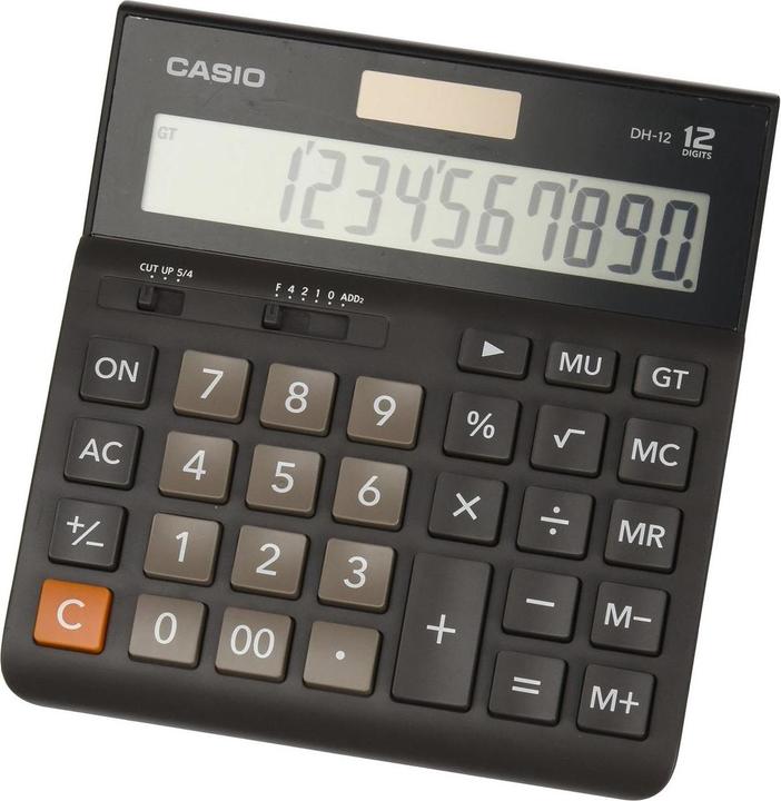 Image du produit Casio Calculatrice de bureau DH-12, 151 x 159 x 28.5 mm (Piles)
