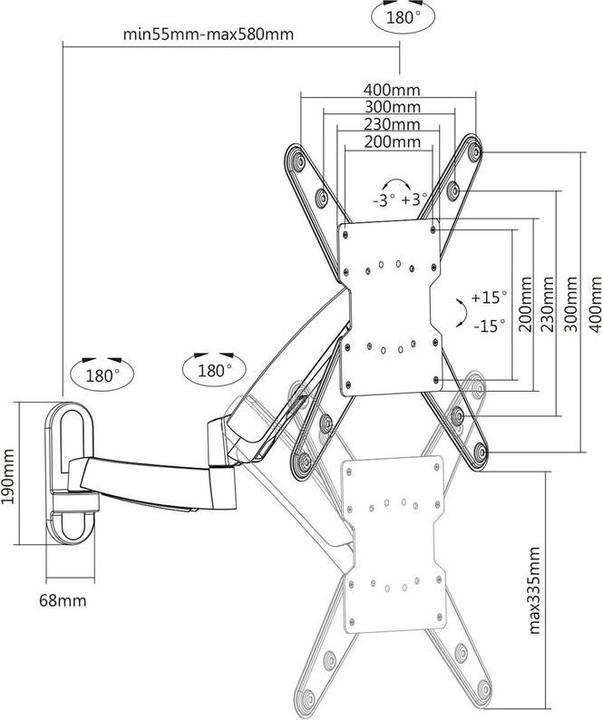 Image du produit Xantron Ergoline-422 (Mur, 47", 20 kg)