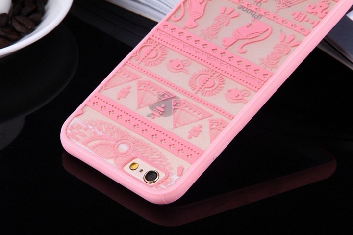 Produktbild König Design Apple iPhone SE 2020 Handy Hülle Mandala Case Cover Ägyptische Zeichen Rosa Neu (Apple iPhone SE (2nd Gen))