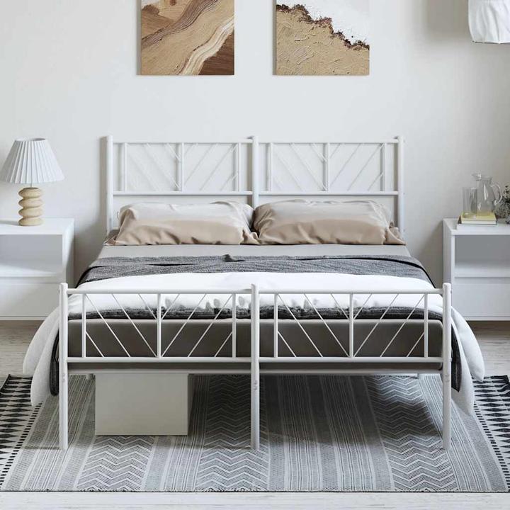 Produktbild vidaXL Metall Bettgestell (135 x 190 cm)