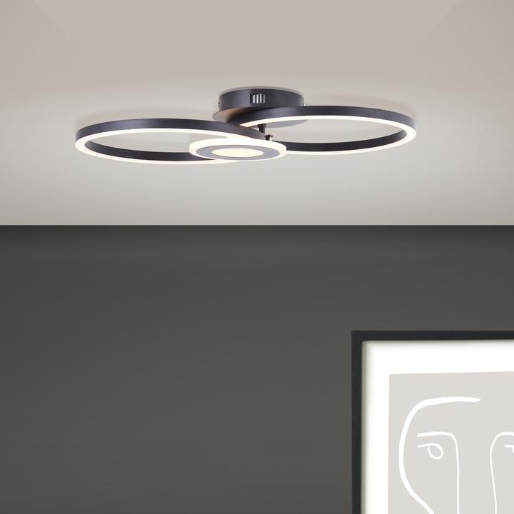 Immagine prodotto Brilliant BRE-Light Bray Plafoniera LED 52x30cm metallo nero/plastica 24 W LED in (2900 lm)