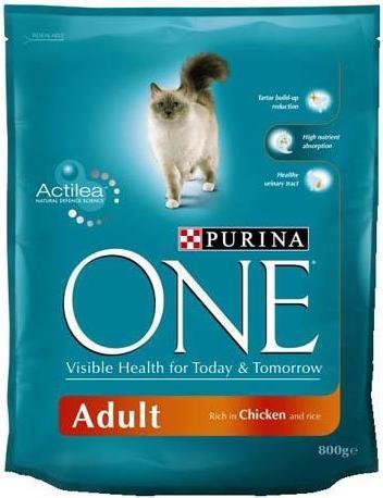 Actual product image Purina Cats Food One Adult (With Chicken And (Adult, 1 pcs., 800 g)
