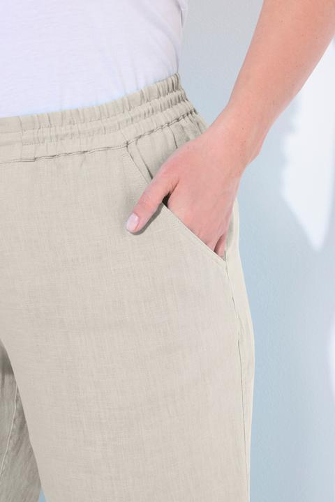 Produktbild Ulla Popken 7/8-Leinenhose, elastischer Bund, natürlich kühl (56)