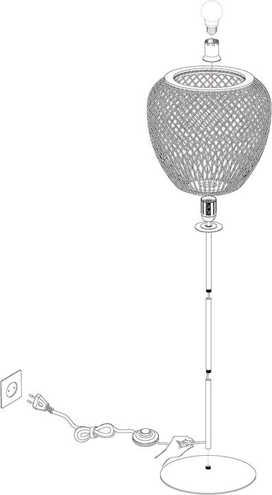 Produktbild EGLO Stehleuchte DEMBLEBY 1x E27, Braun (E27)