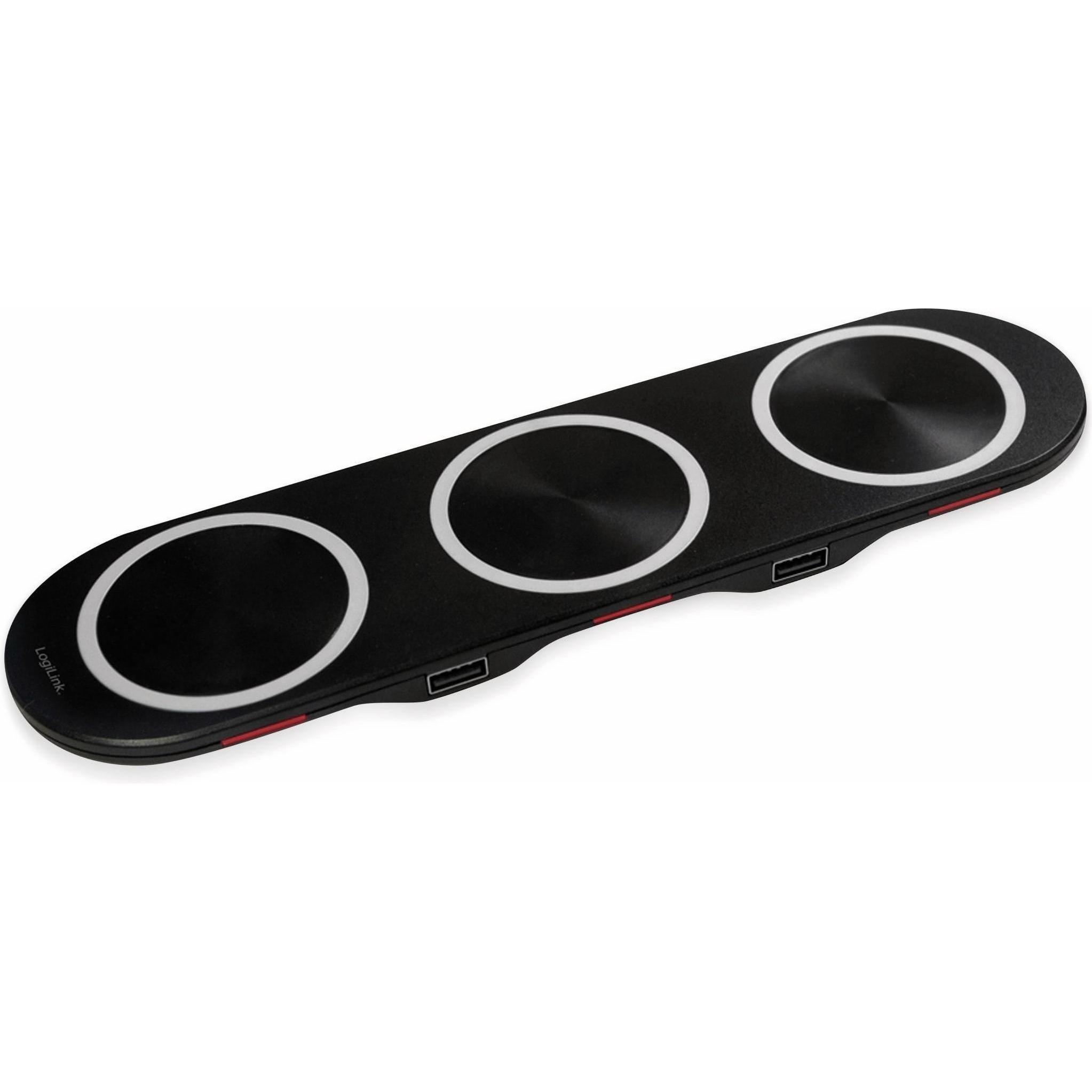 LogiLink Kabelloses Tischladegerät (15 W), Wireless Charger, Schwarz
