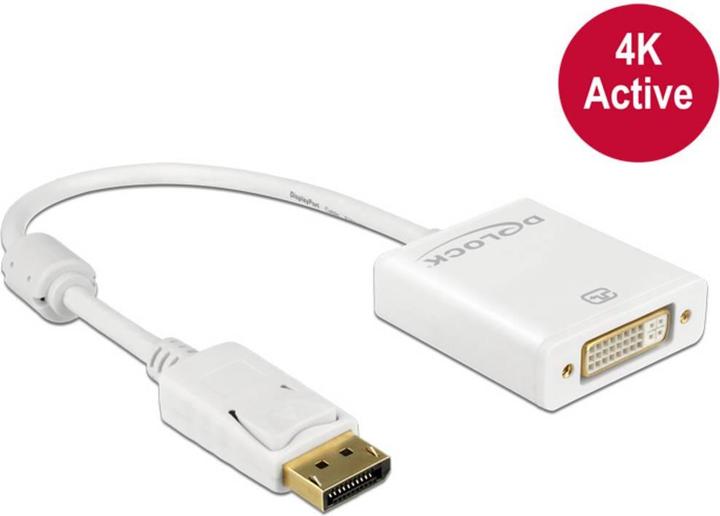 Immagine prodotto Delock Adattatore monitor DP a DVI, attivo, supporto 4K (DVI, 20 cm)
