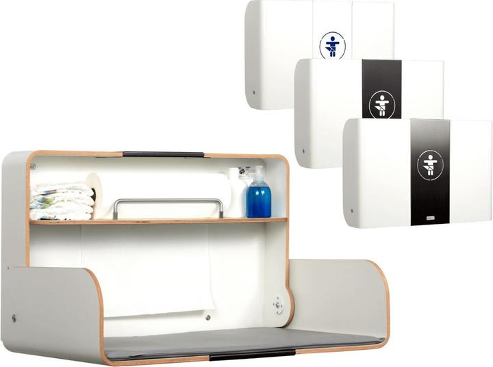 Produktbild Timkid Wickeltisch Holz/Edelstahl Quer Weiss
