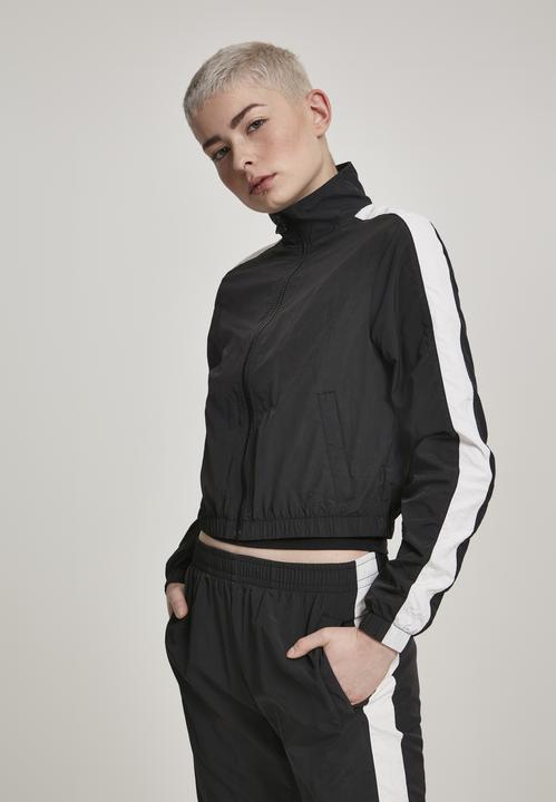 Produktbild Urban Classics Ladies Short Striped Crinkle Track Jacket (XS)