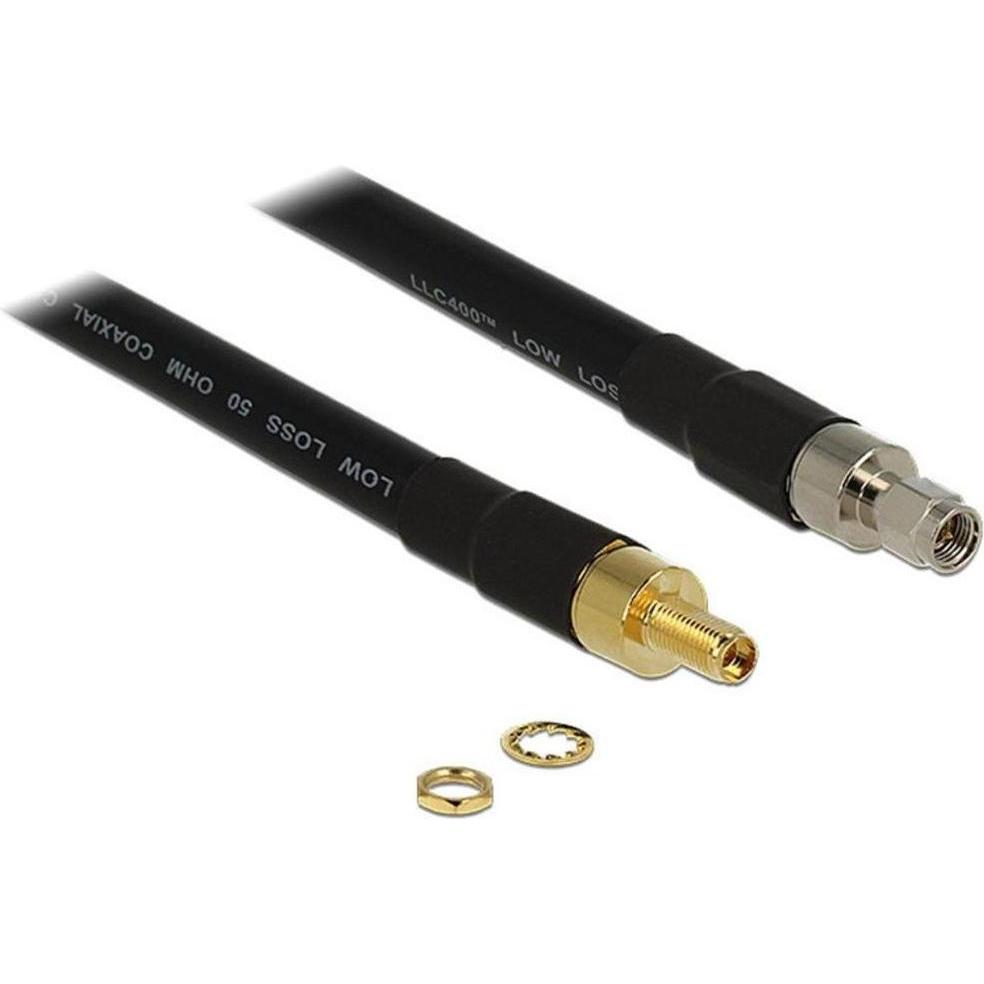 Delock GSM/UMTS/LTE Verlängerungskabel, 1m (0.35 dB, Antennenkabel), Antennenkabel
