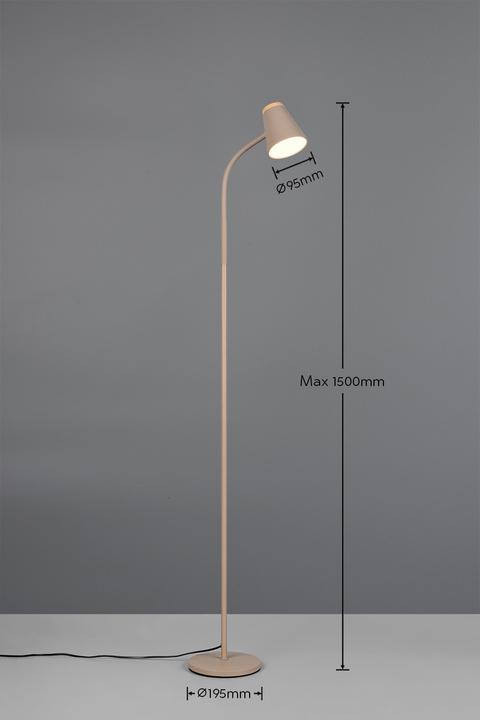 Actual product image Reality LED-Stehleuchte PONGO, R45831143, 4,5W, 500lm, 3000K, beige (500 lm)