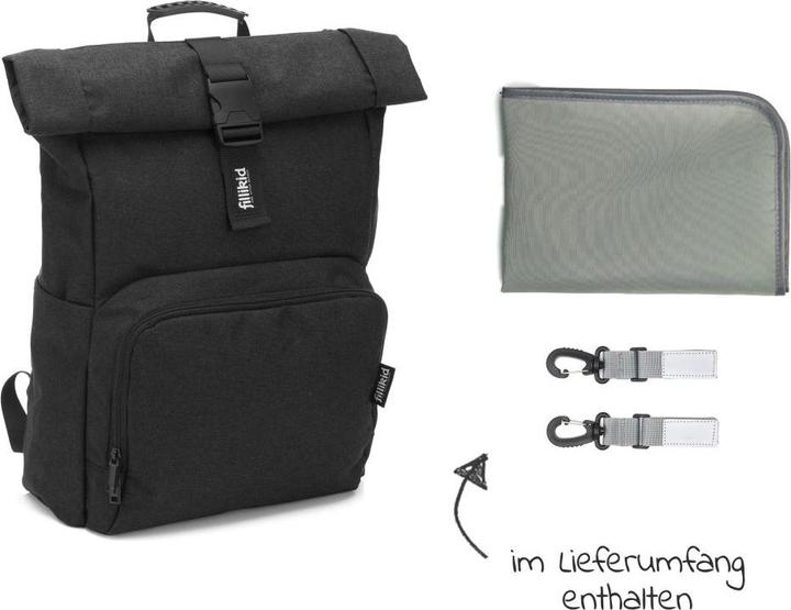 Produktbild Fillikid Wickeltaschen & Wickelrucksäcke Wickelrucksack Tokio im Rolltopstil inkl.