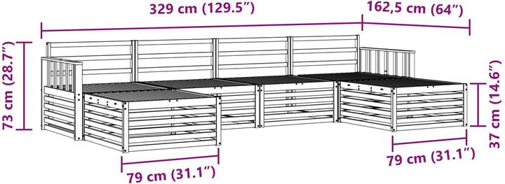 Produktbild vidaXL Outdoor-Sofa
