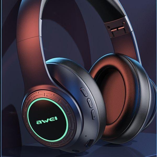 Actual product image Awei słuchawki nauszne Bluetooth A300BL czarny/black (12 h, Wireless)