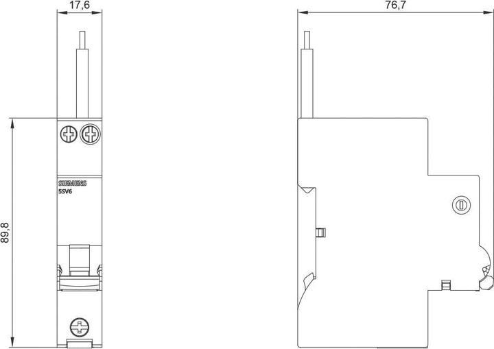 Immagine prodotto Siemens Protezione antincendio 5SV6016-6KP16 interruttore-LS-combinazione 230V, 6kA, 2 poli