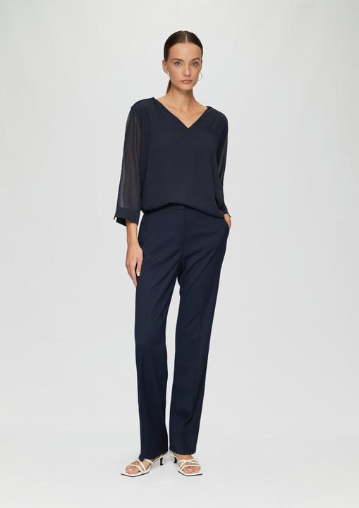 Produktbild S.Oliver Bluse Chiffon-Bluse mit Smokdetails (34)