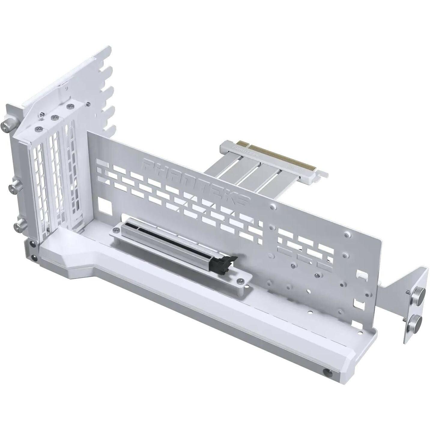 Phanteks Premium PCIe Gen 5 Vertical GPU Bracket, DRGB, mit PCIe 5.0-Riser-Kabel - 220mm, weiss, Accessori per case PC