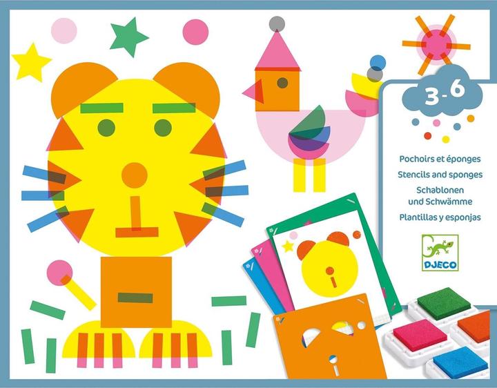 Image du produit Djeco Pochoirs de peinture timbres