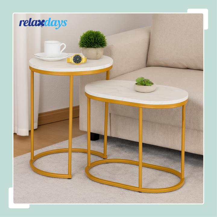 Actual product image Relaxdays 2-piece side table set