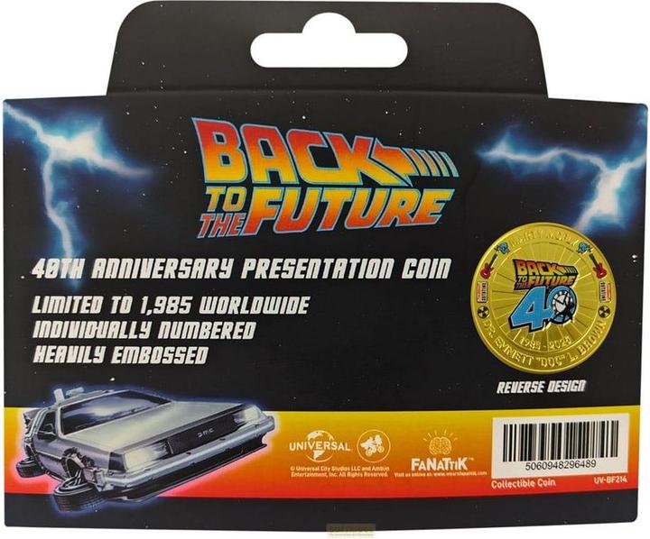 Produktbild Fanattik Zurück in die Zukunft Sammelmünze 40th Anniversary Limited Edition