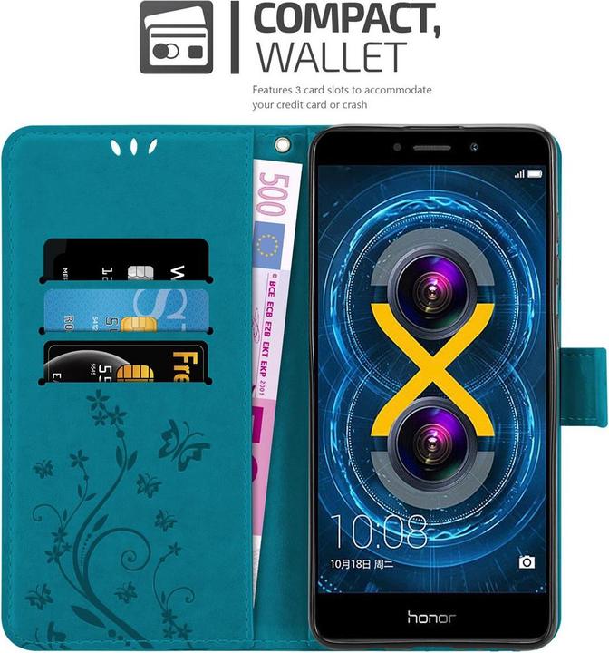 Produktbild Cadorabo Flower Book Cover (Honor 6X)