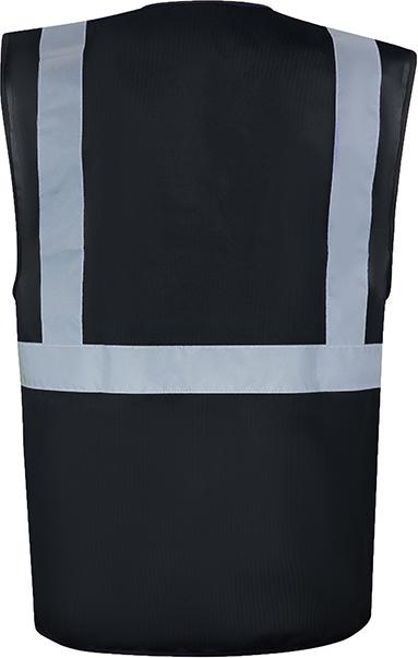 Actual product image Korntex Comfort Warnweste „Hamburg“ - Multifunktional - Schwarz - L (L)
