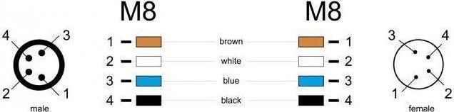 Actual product image Delock M8 4 Pin Cable A-coded (STP, 1 m)