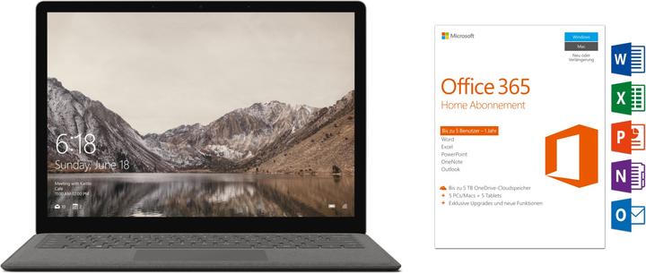 Produktbild Microsoft Surface Laptop, Graphite Gold, 256GB SSD inkl. Office 365 Home