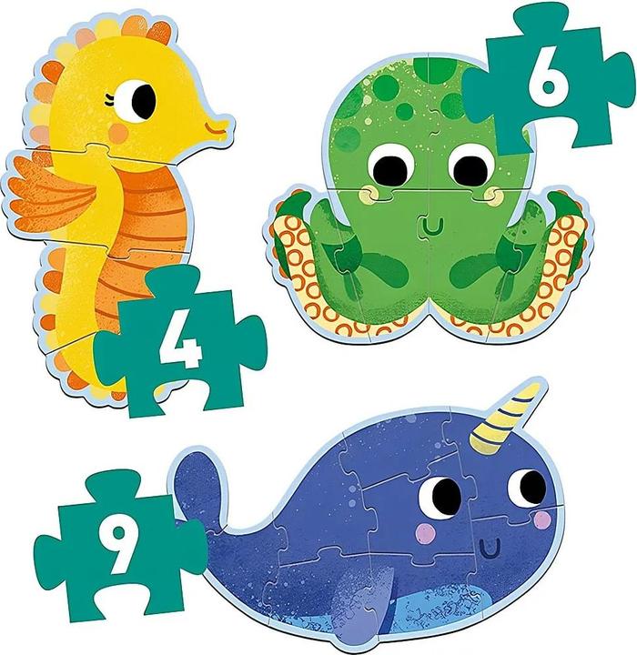 Actual product image Djeco In the sea 4/6/9 parts (19 pieces)