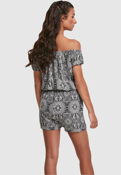 Produktbild Urban Classics Ladies AOP Off Shoulder Short Jumpsuit (4XL)