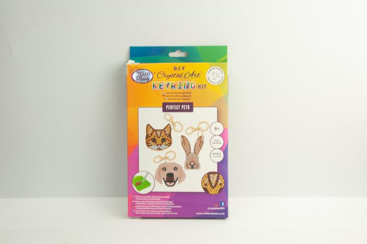 Produktbild Craft Buddy Crystal Art "Perfect Pets" 3 Schlüsselanhänger mit Zubehör