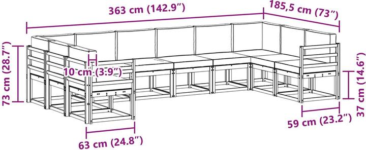 Produktbild vidaXL Outdoor-Sofa