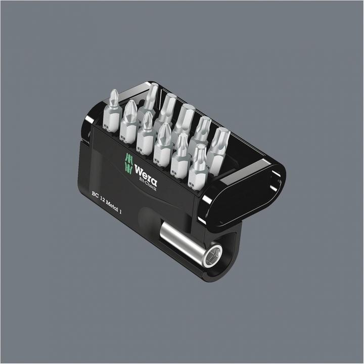 Image du produit Wera Bit-Check 12 Metal 1 (Clé Allen, Cruciforme Phillips PH, Cruciforme Pozidriv PZ)