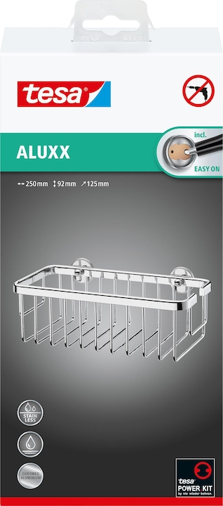 Actual product image tesa Aluxx storage basket single storey, M (9 x 13.5 x 26.5 cm)