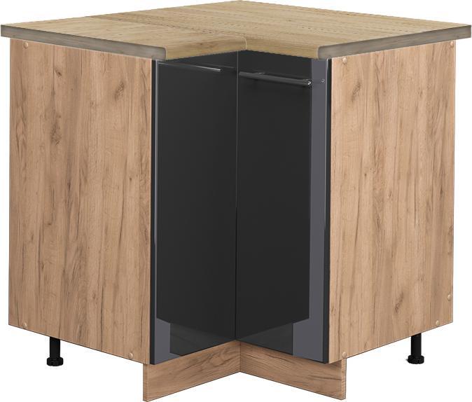 Anthrazit hochglanz, Goldkraft Eiche